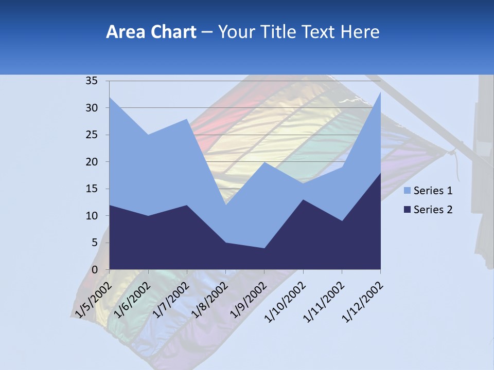 A Rainbow Colored Kite Flying In The Sky PowerPoint Template