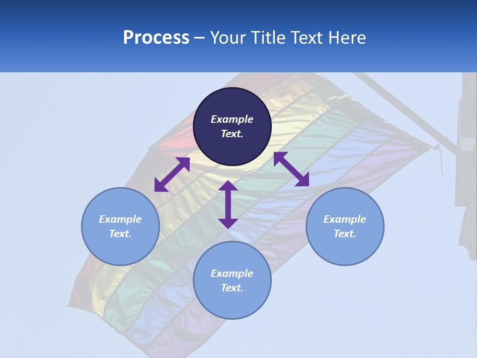 A Rainbow Colored Kite Flying In The Sky PowerPoint Template