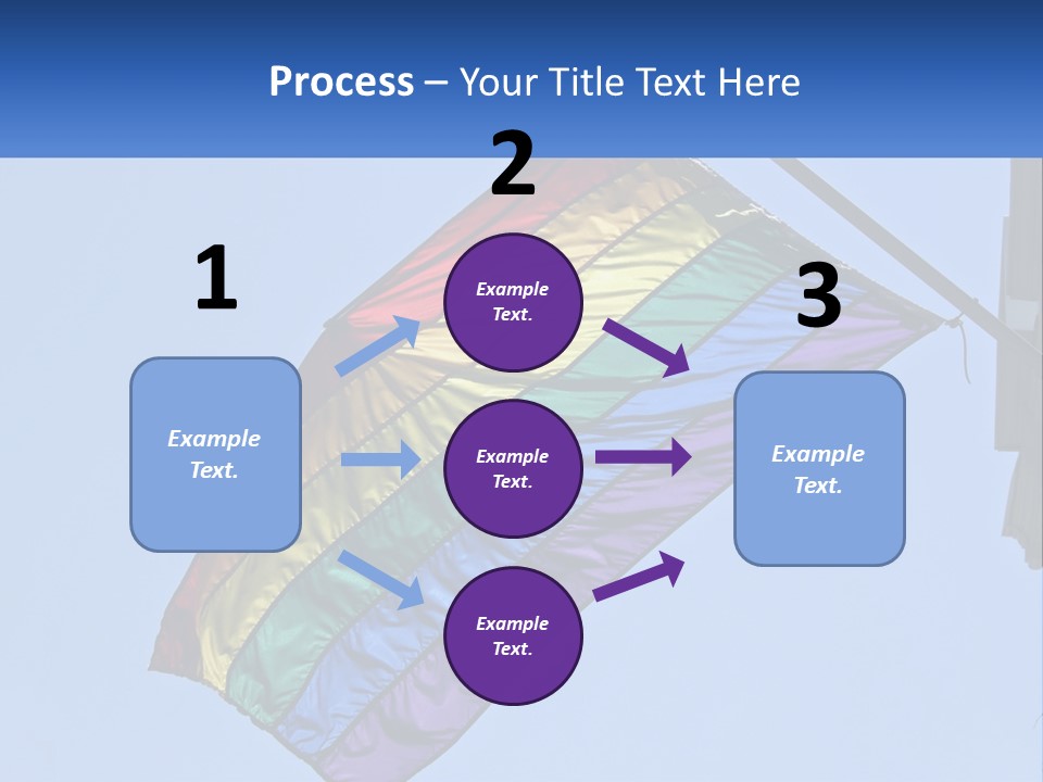 A Rainbow Colored Kite Flying In The Sky PowerPoint Template