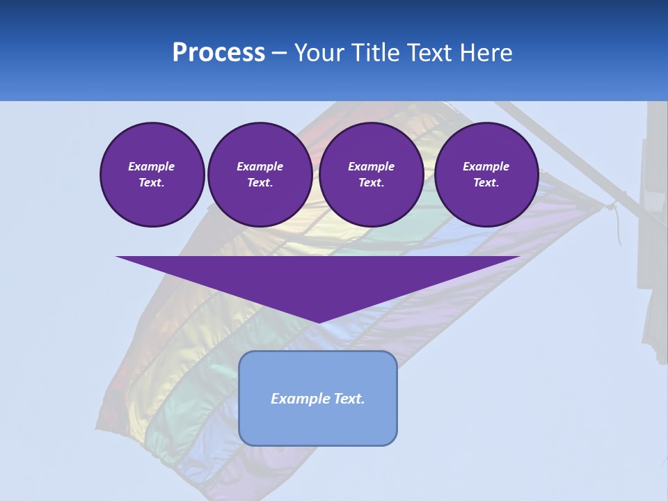 A Rainbow Colored Kite Flying In The Sky PowerPoint Template