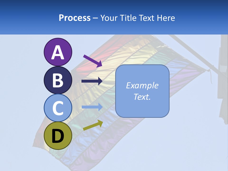 A Rainbow Colored Kite Flying In The Sky PowerPoint Template