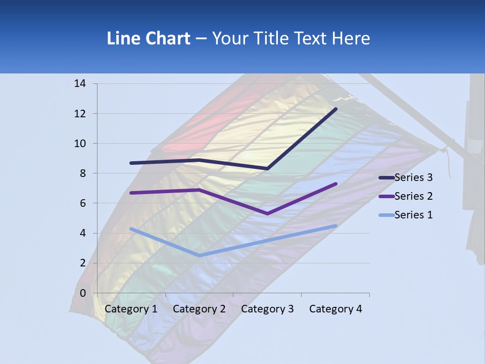 A Rainbow Colored Kite Flying In The Sky PowerPoint Template