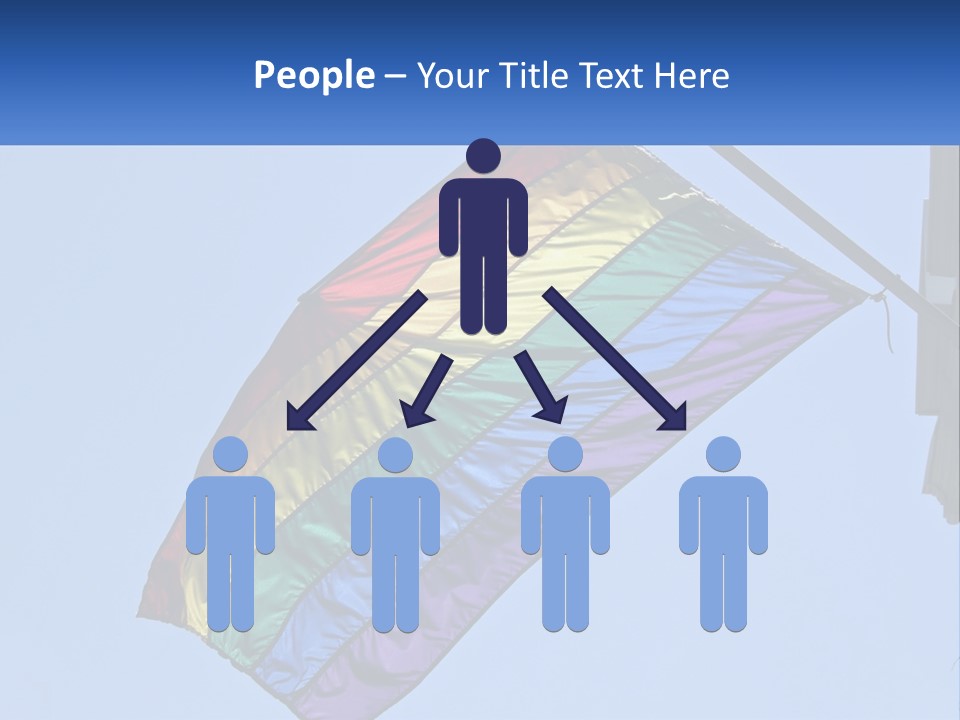 A Rainbow Colored Kite Flying In The Sky PowerPoint Template