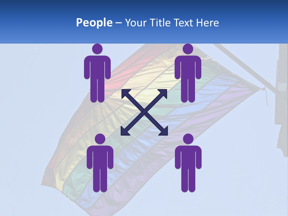 A Rainbow Colored Kite Flying In The Sky PowerPoint Template