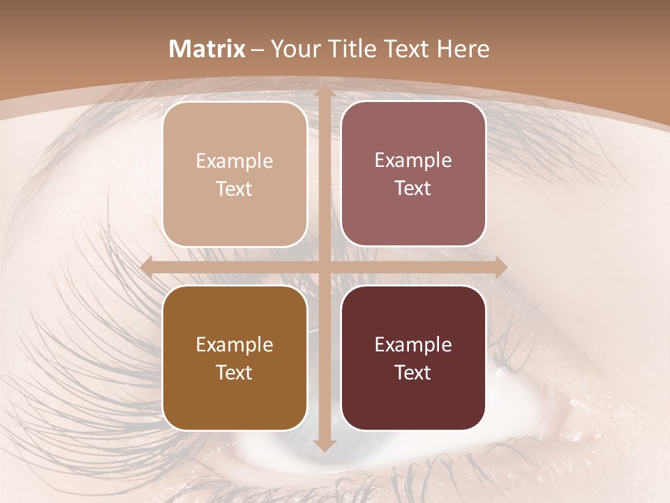A Woman's Blue Eye With Long Lashes PowerPoint Template