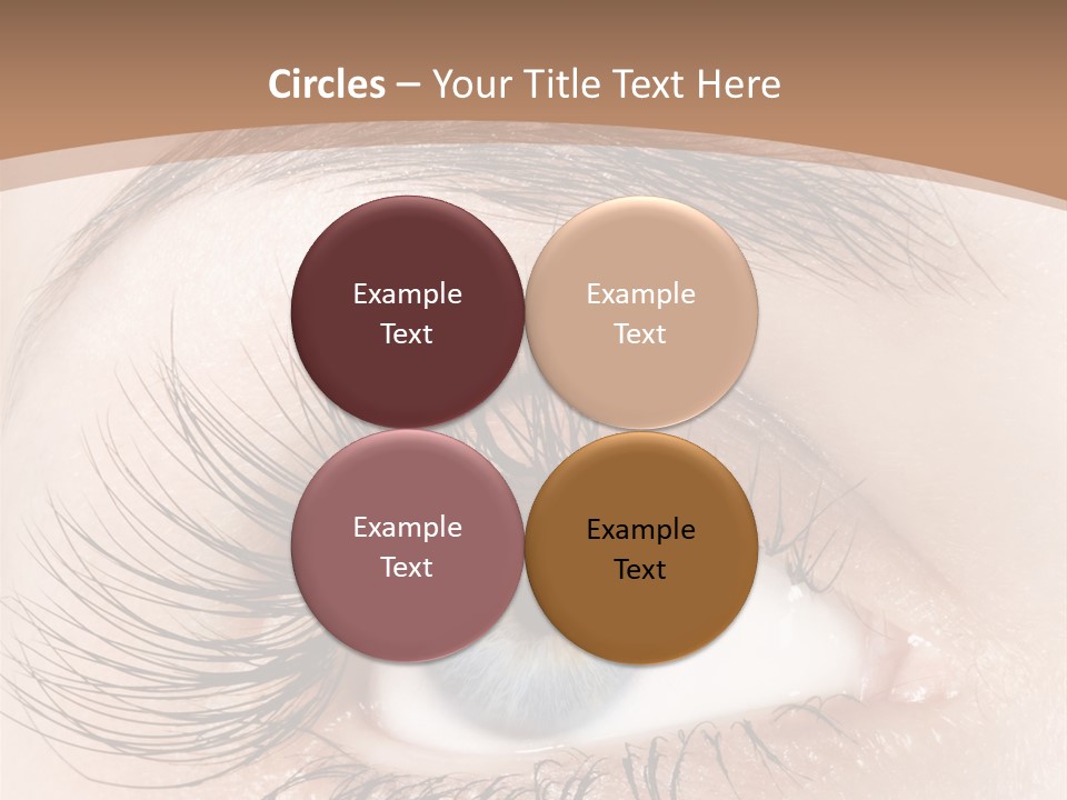 A Woman's Blue Eye With Long Lashes PowerPoint Template
