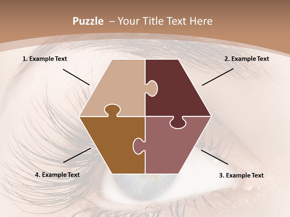 A Woman's Blue Eye With Long Lashes PowerPoint Template