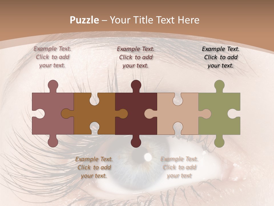 A Woman's Blue Eye With Long Lashes PowerPoint Template