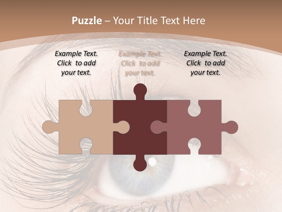 A Woman's Blue Eye With Long Lashes PowerPoint Template