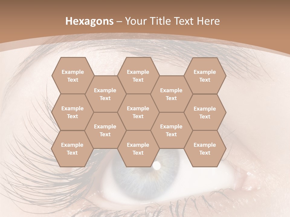 A Woman's Blue Eye With Long Lashes PowerPoint Template