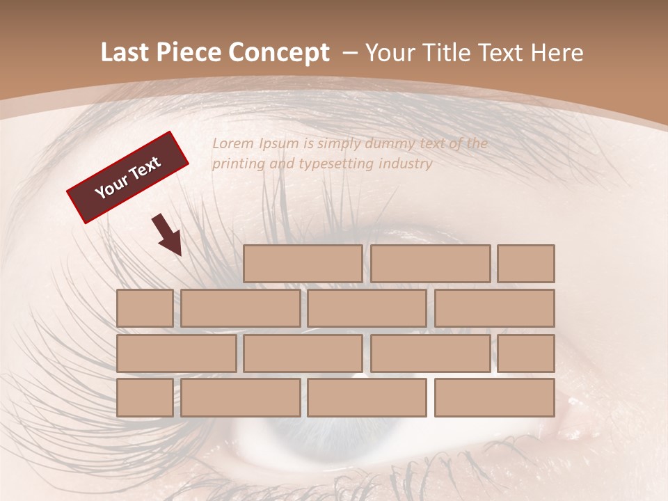 A Woman's Blue Eye With Long Lashes PowerPoint Template