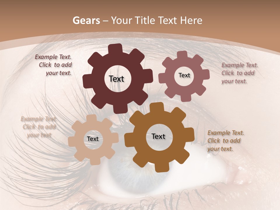 A Woman's Blue Eye With Long Lashes PowerPoint Template