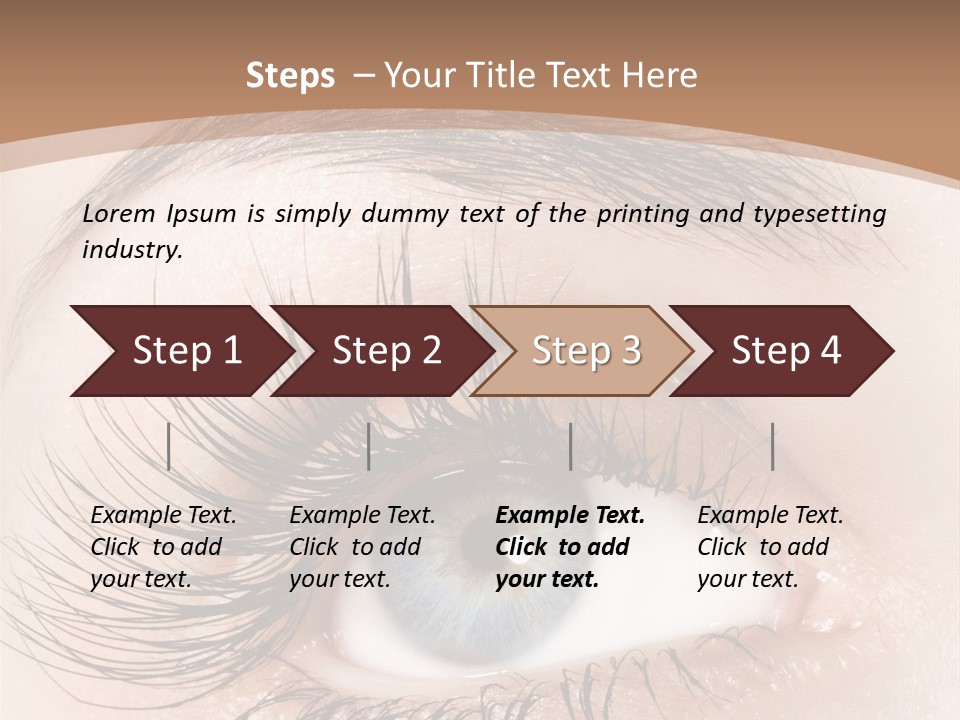 A Woman's Blue Eye With Long Lashes PowerPoint Template