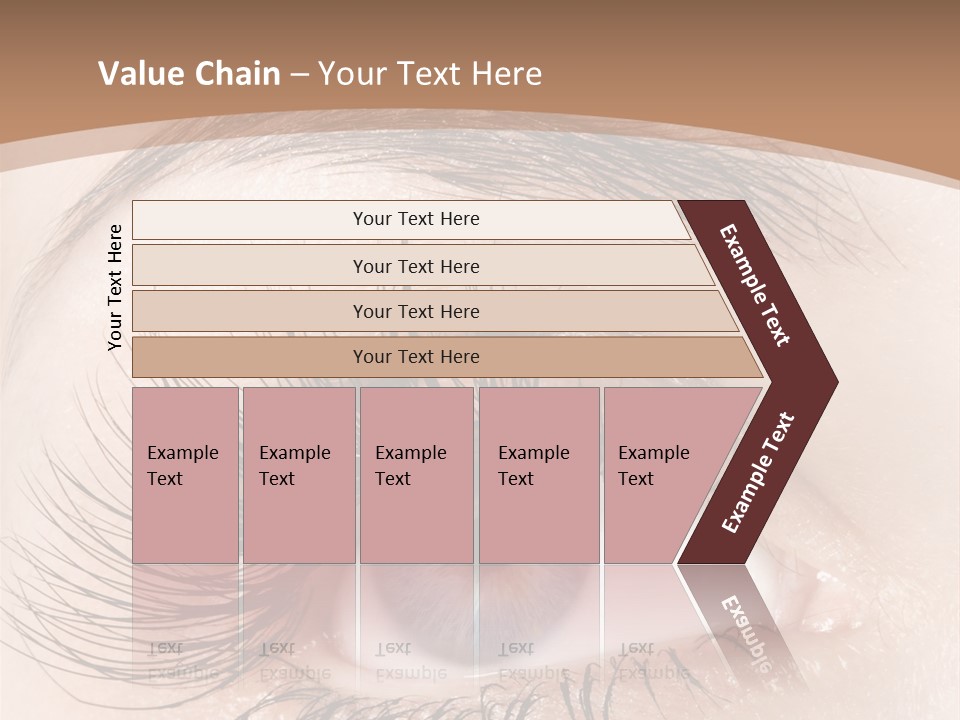 A Woman's Blue Eye With Long Lashes PowerPoint Template