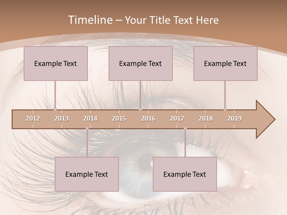A Woman's Blue Eye With Long Lashes PowerPoint Template