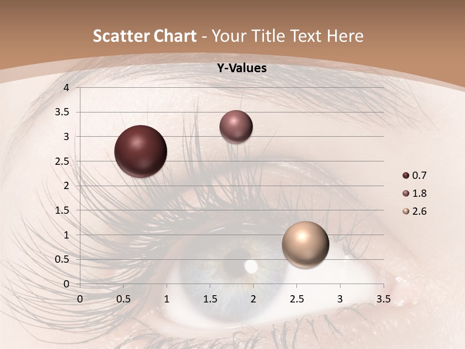 A Woman's Blue Eye With Long Lashes PowerPoint Template