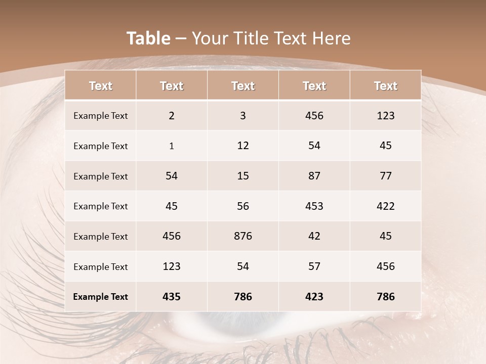 A Woman's Blue Eye With Long Lashes PowerPoint Template