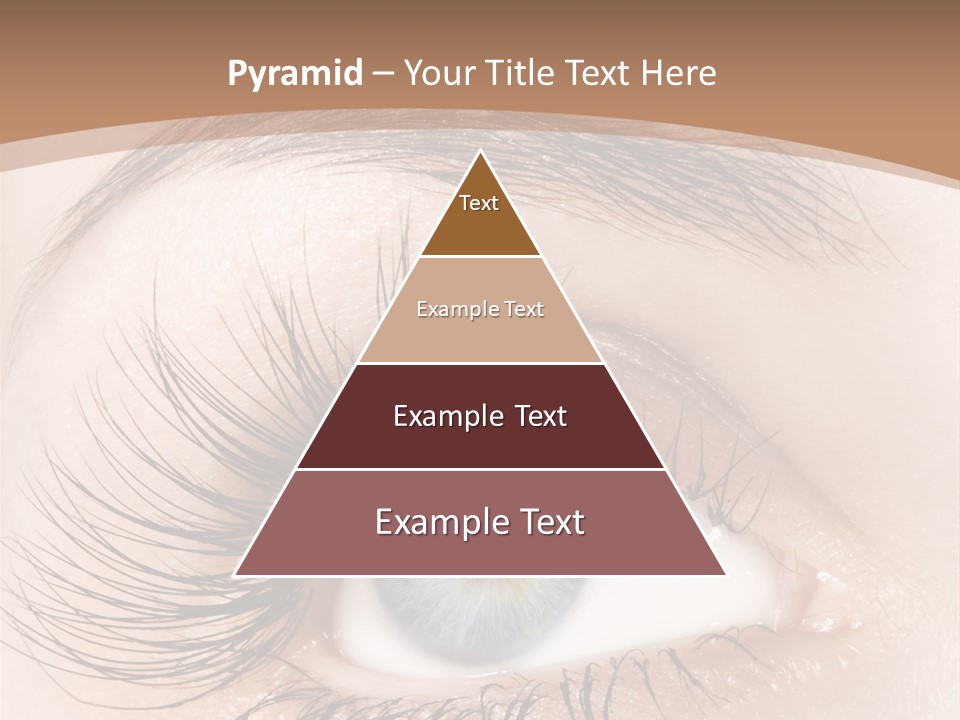 A Woman's Blue Eye With Long Lashes PowerPoint Template