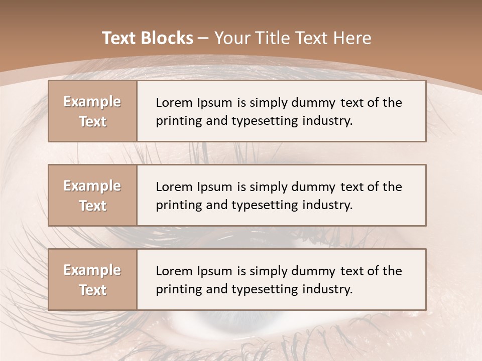 A Woman's Blue Eye With Long Lashes PowerPoint Template
