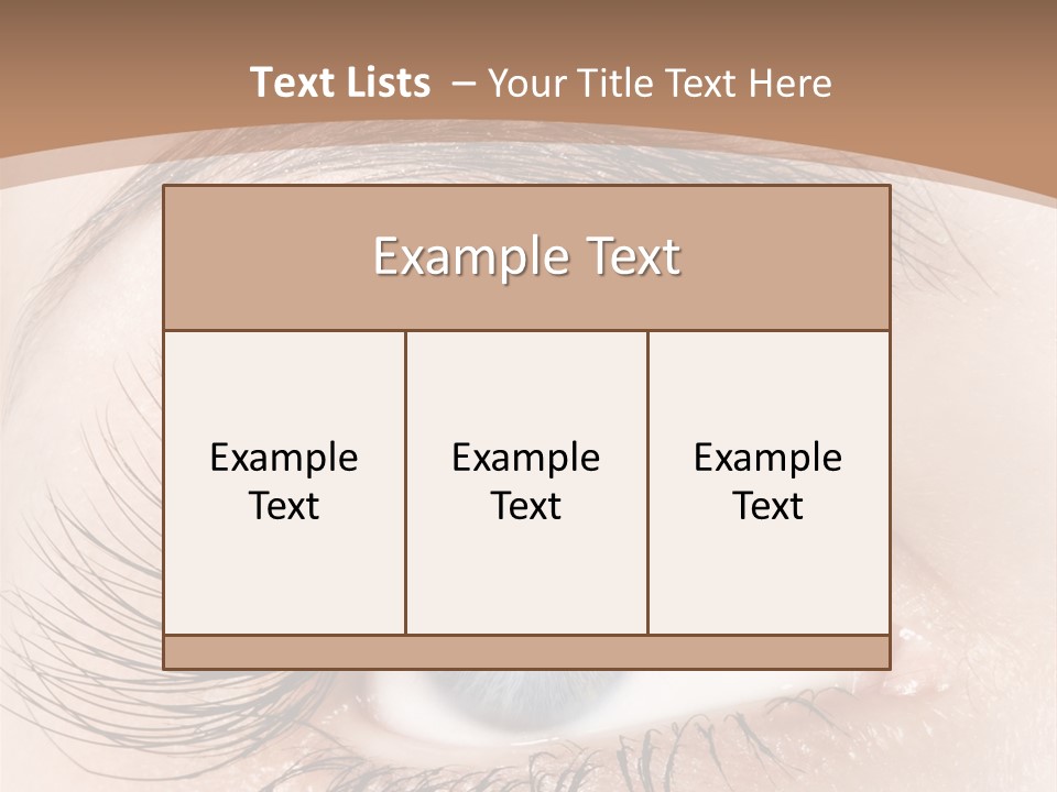 A Woman's Blue Eye With Long Lashes PowerPoint Template