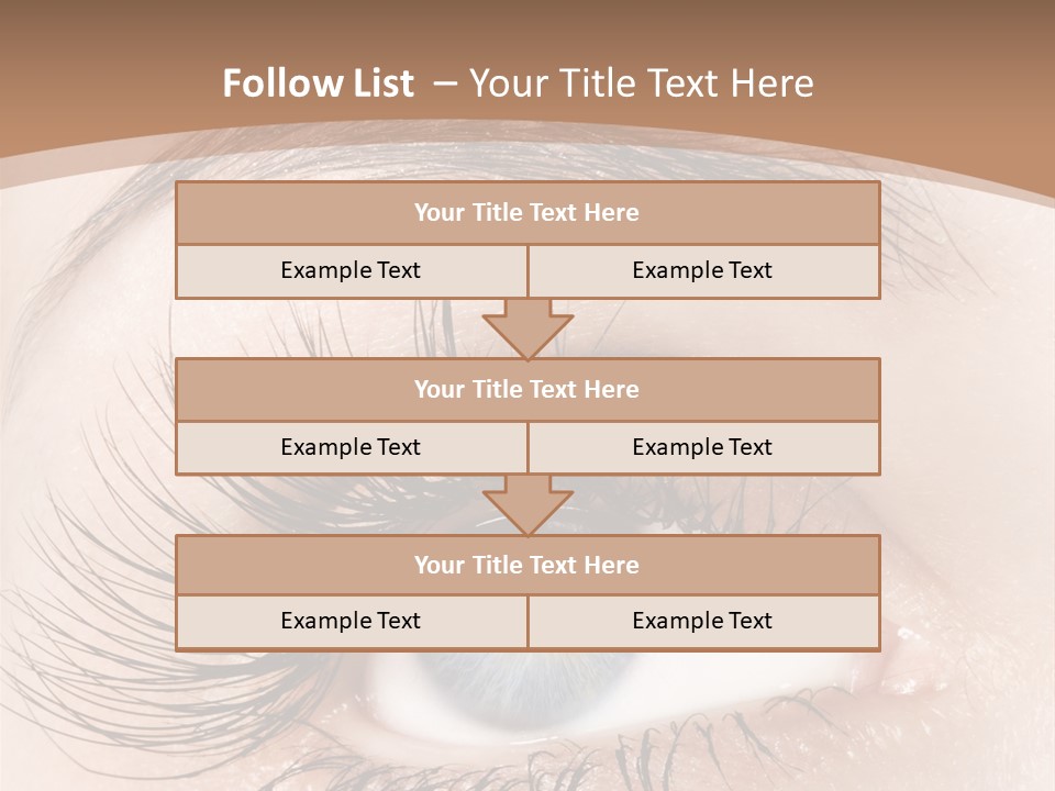 A Woman's Blue Eye With Long Lashes PowerPoint Template