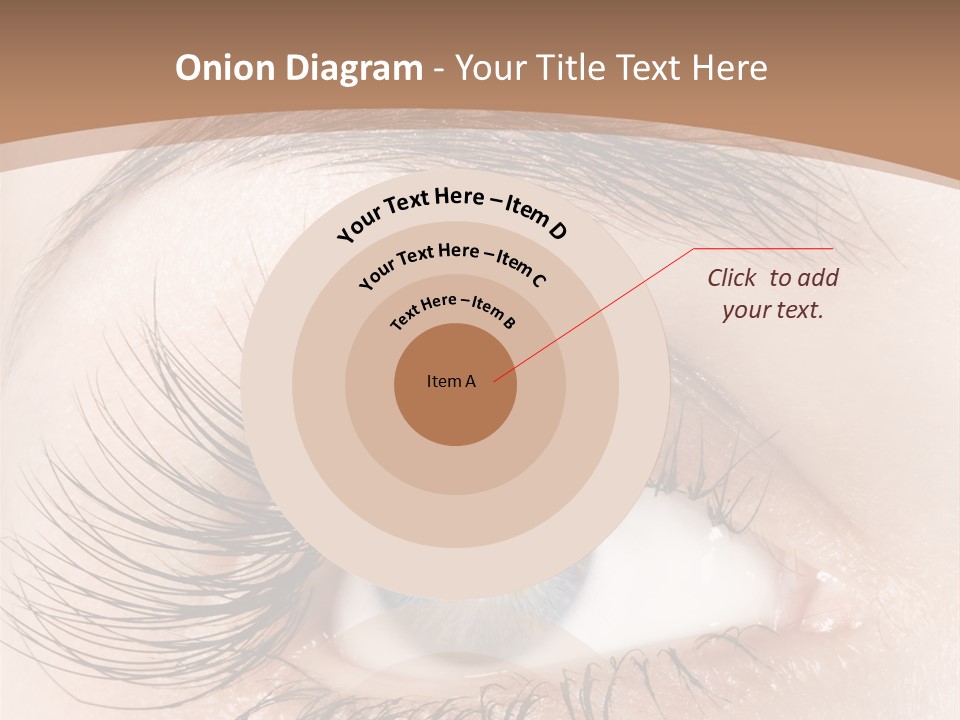 A Woman's Blue Eye With Long Lashes PowerPoint Template