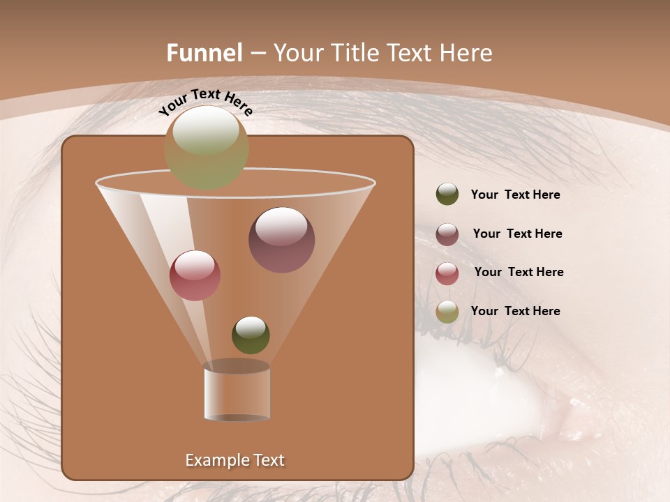 A Woman's Blue Eye With Long Lashes PowerPoint Template