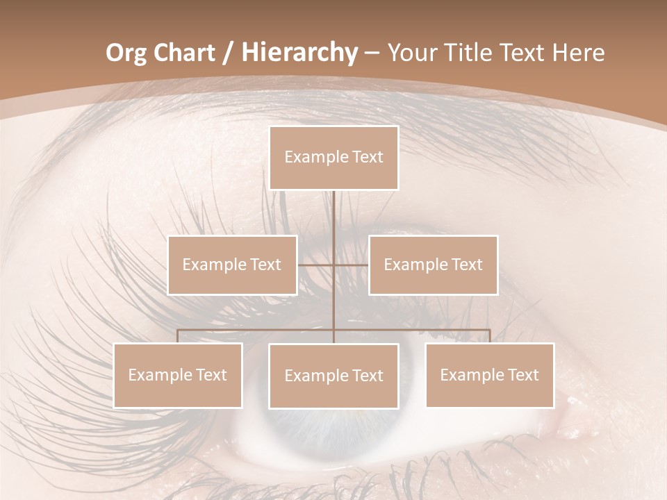 A Woman's Blue Eye With Long Lashes PowerPoint Template
