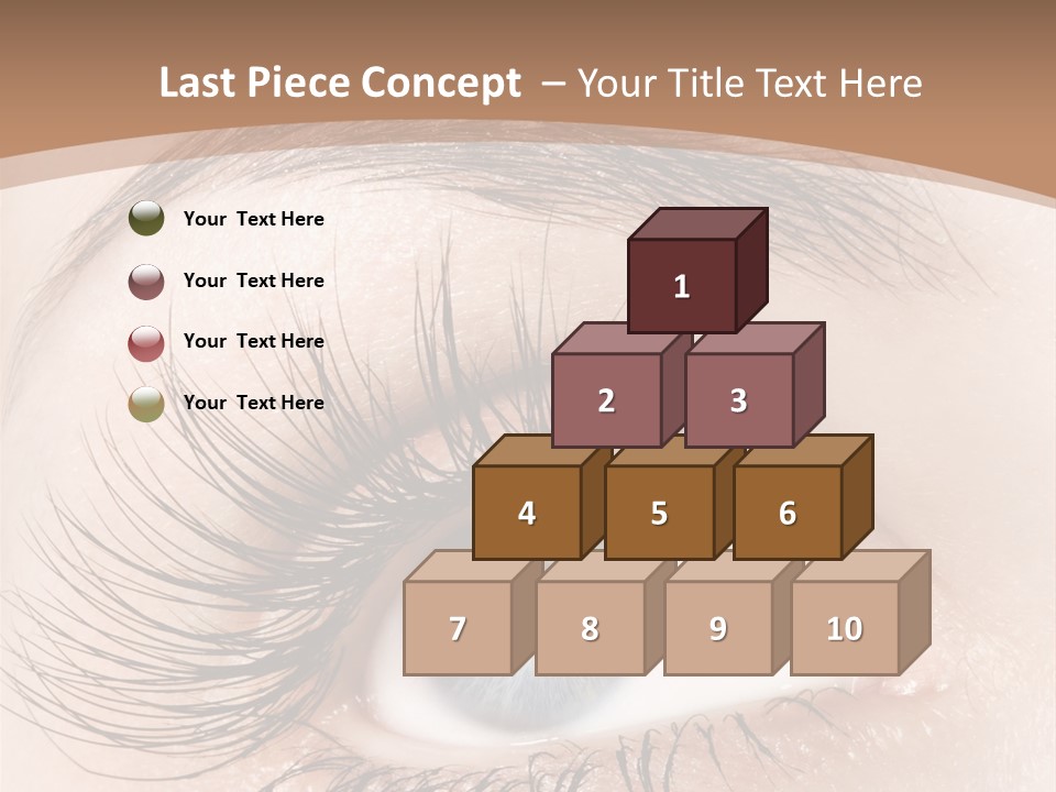 A Woman's Blue Eye With Long Lashes PowerPoint Template