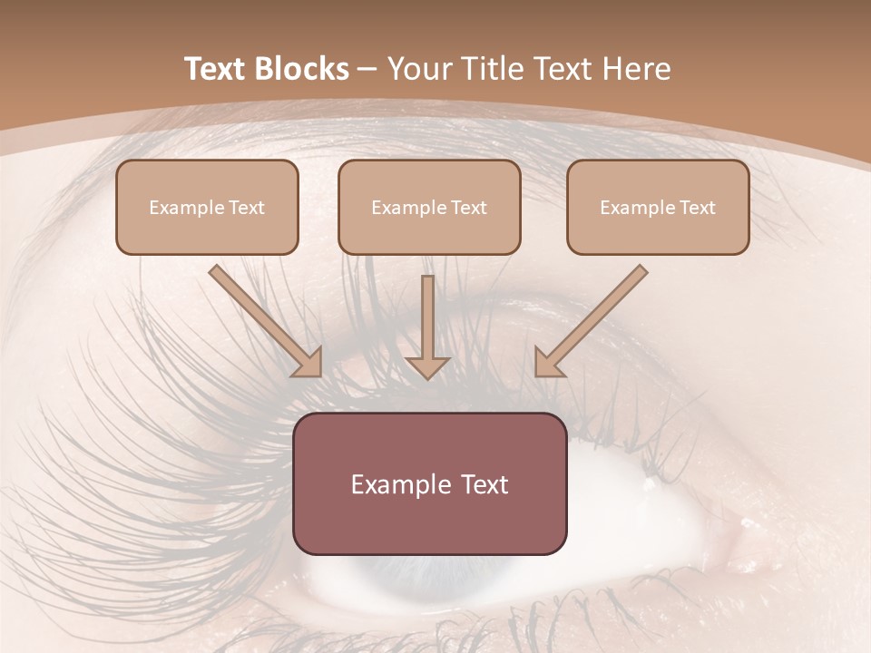A Woman's Blue Eye With Long Lashes PowerPoint Template