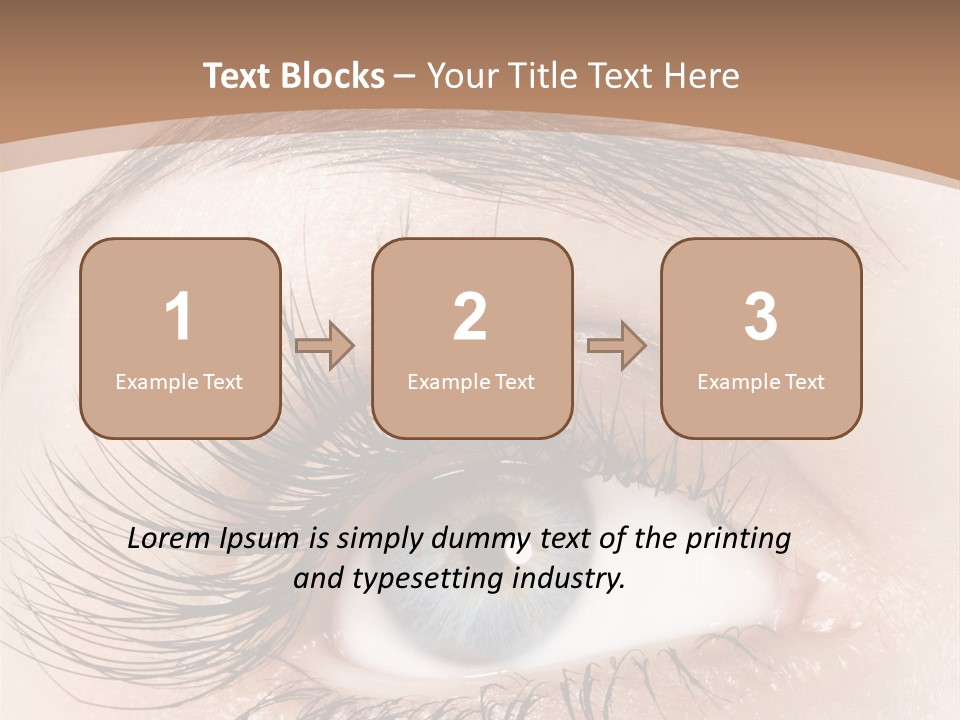 A Woman's Blue Eye With Long Lashes PowerPoint Template