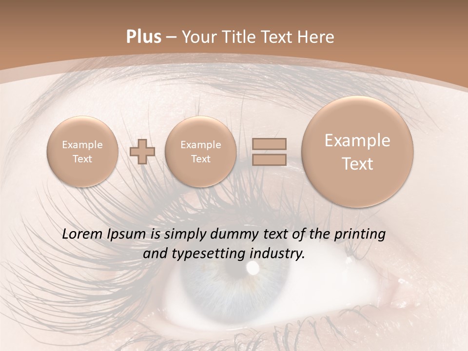A Woman's Blue Eye With Long Lashes PowerPoint Template