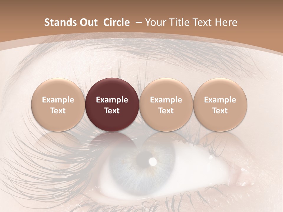 A Woman's Blue Eye With Long Lashes PowerPoint Template