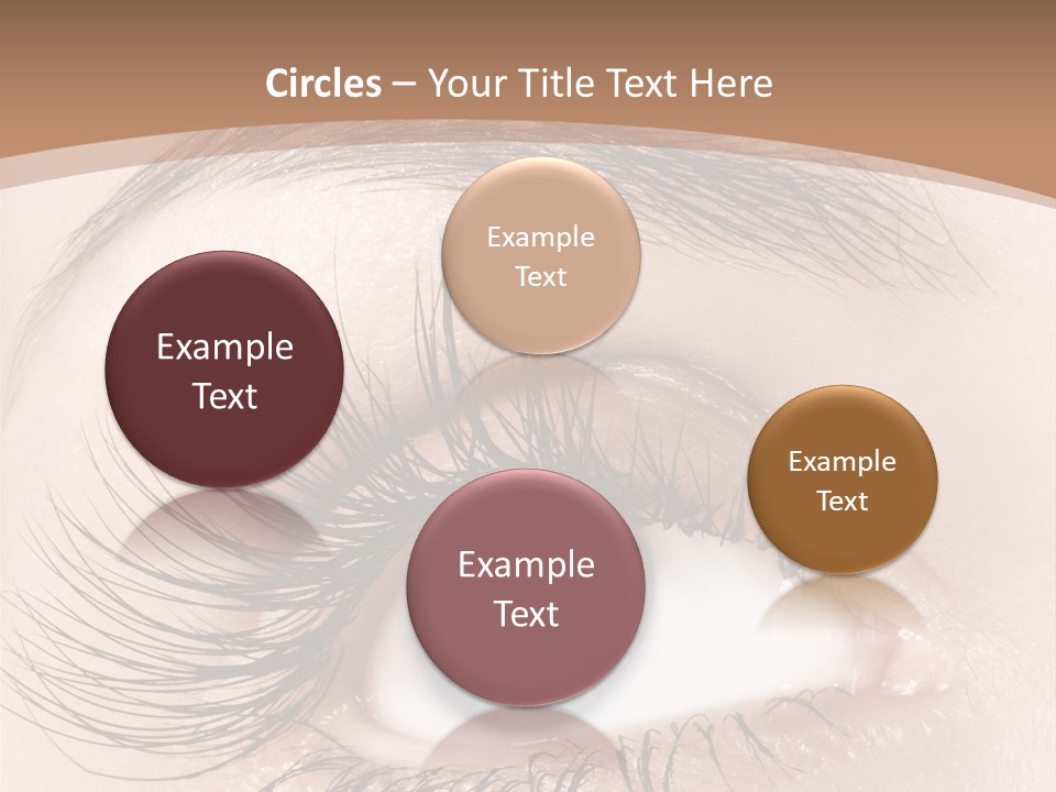 A Woman's Blue Eye With Long Lashes PowerPoint Template