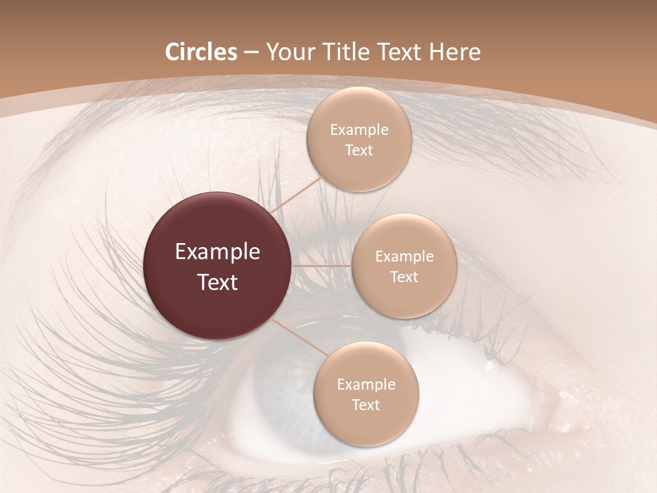 A Woman's Blue Eye With Long Lashes PowerPoint Template