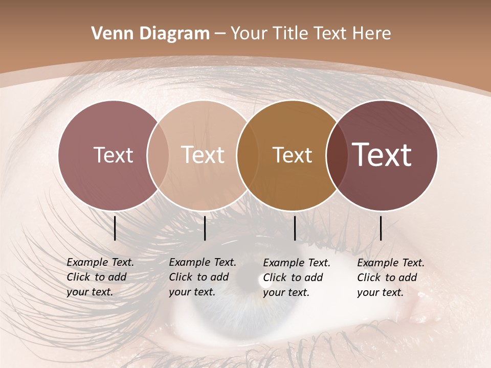 A Woman's Blue Eye With Long Lashes PowerPoint Template
