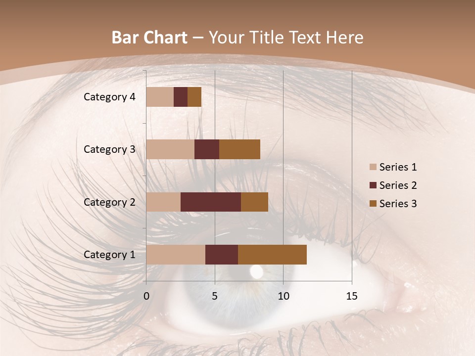 A Woman's Blue Eye With Long Lashes PowerPoint Template