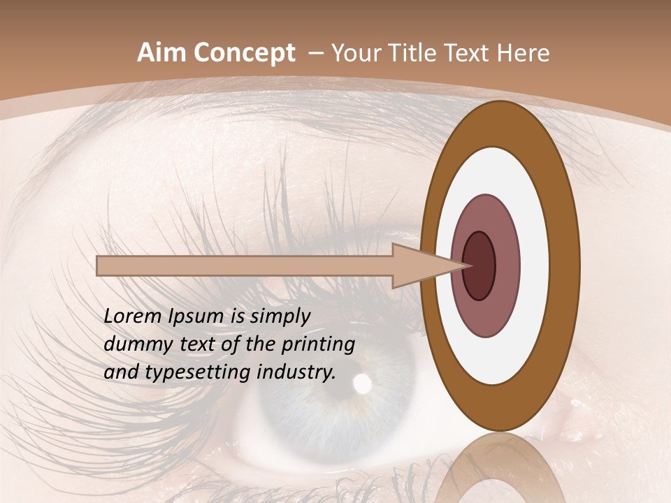 A Woman's Blue Eye With Long Lashes PowerPoint Template