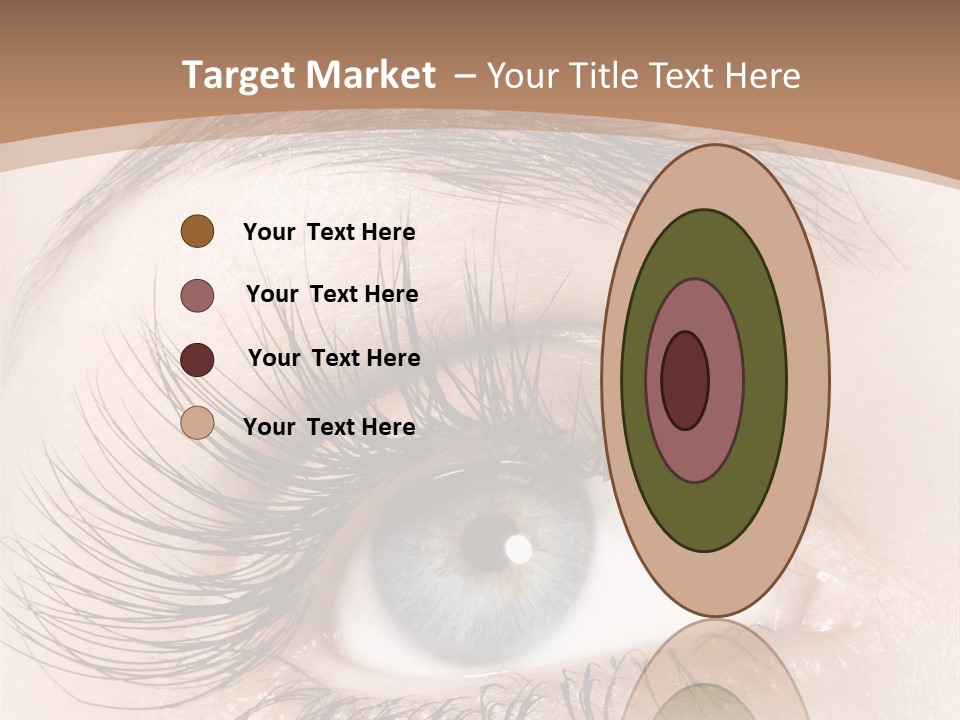 A Woman's Blue Eye With Long Lashes PowerPoint Template