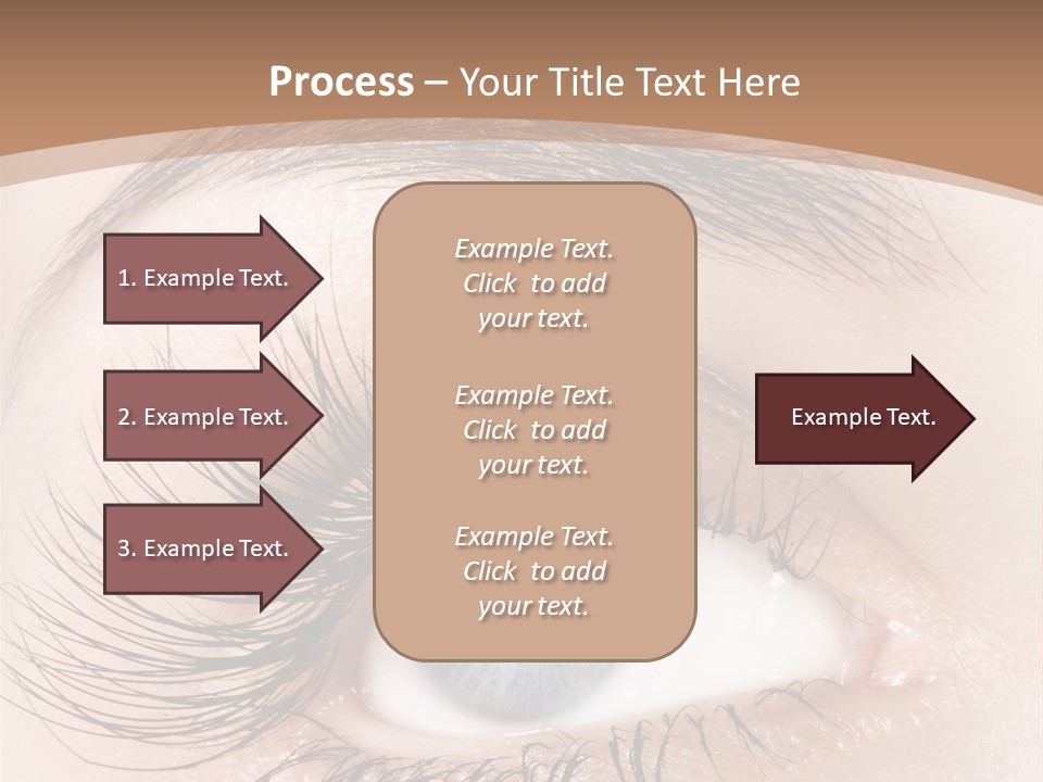 A Woman's Blue Eye With Long Lashes PowerPoint Template