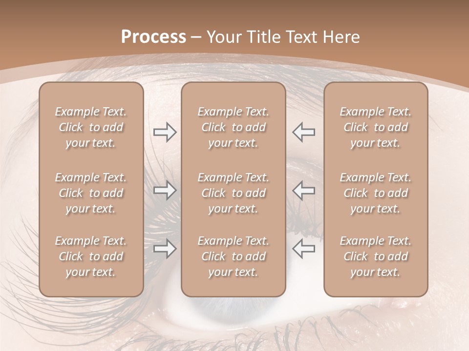 A Woman's Blue Eye With Long Lashes PowerPoint Template