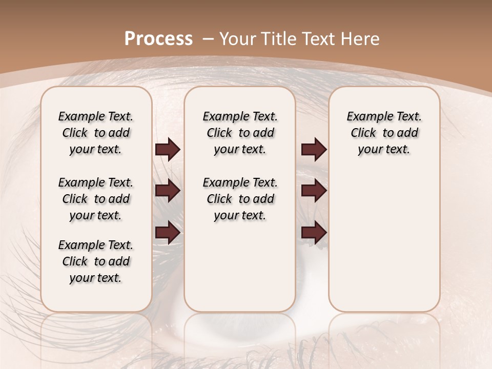 A Woman's Blue Eye With Long Lashes PowerPoint Template