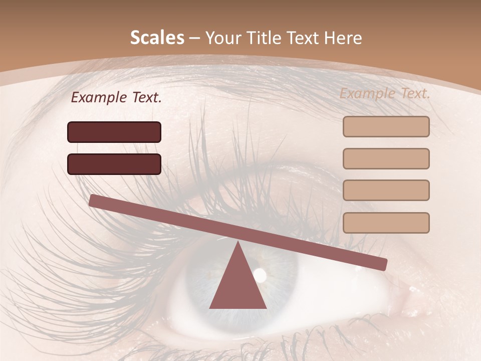 A Woman's Blue Eye With Long Lashes PowerPoint Template