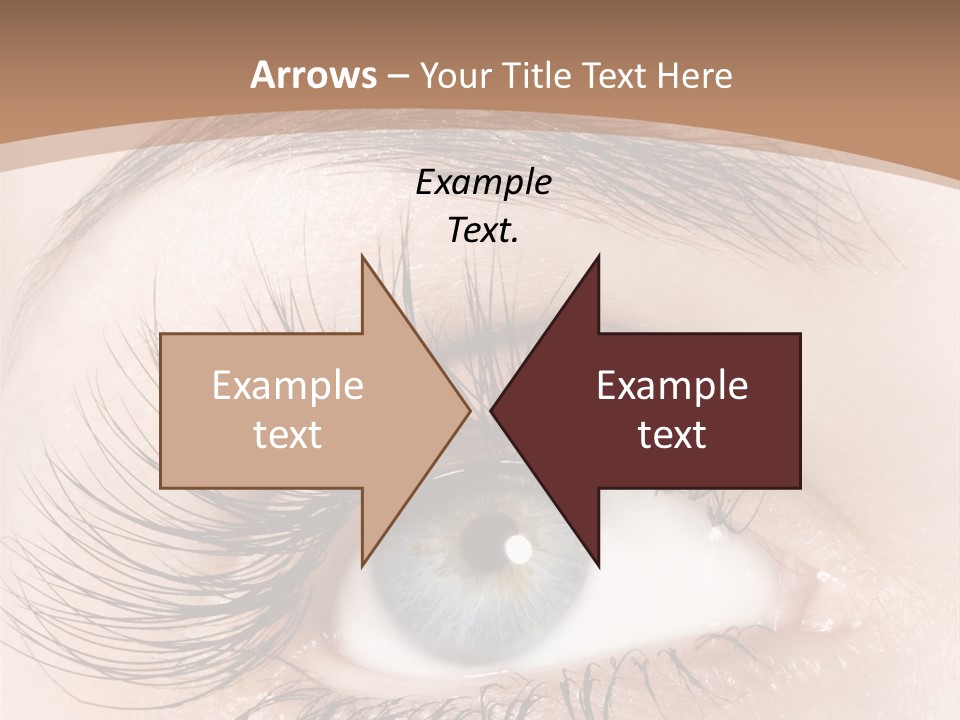 A Woman's Blue Eye With Long Lashes PowerPoint Template