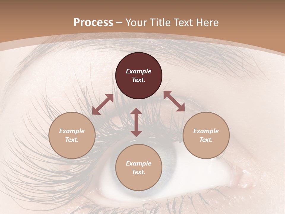 A Woman's Blue Eye With Long Lashes PowerPoint Template