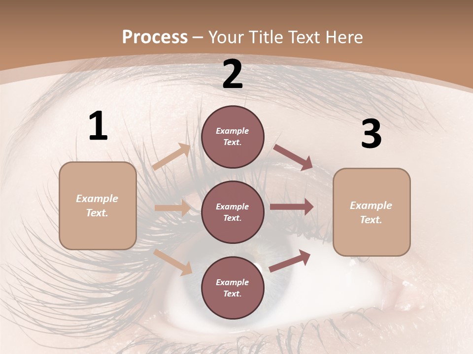 A Woman's Blue Eye With Long Lashes PowerPoint Template