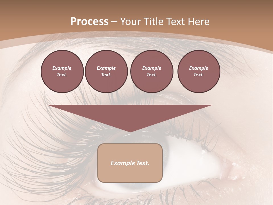 A Woman's Blue Eye With Long Lashes PowerPoint Template