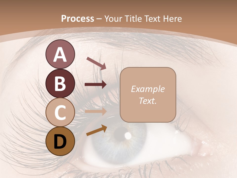 A Woman's Blue Eye With Long Lashes PowerPoint Template