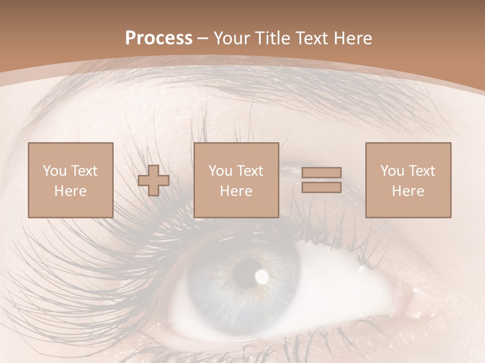 A Woman's Blue Eye With Long Lashes PowerPoint Template