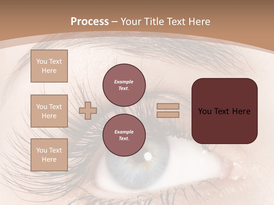A Woman's Blue Eye With Long Lashes PowerPoint Template